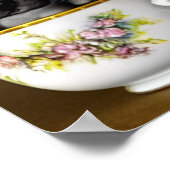 可愛いピットブルテリアパピーのティーカップポスター ポスター (角)