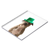 可愛いピットブルドッグハットセントパトリックの日 ノートブック (左側)