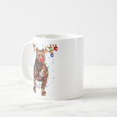 可愛いピットブルドッグ恋人おもしろいクリスマスホリデーギフト コーヒーマグカップ (正面左)