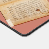 可愛いピフェミニンンクベーカリーコラージュ混合メディア デスクマット (コーナー)