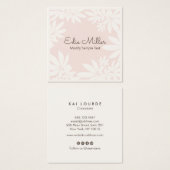 可愛いピモダンンク淡い色のフローラスクリプトフォント (正面&裏面)