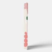 可愛いピンクとオレンジのフローラ パーソナライズされた Case-Mate iPhoneケース (裏面 / 右)