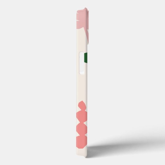 可愛いピンクとオレンジのフローラ パーソナライズされた Case-Mate iPhoneケース (裏面 / 右)