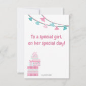 可愛いピンクとターコイズラマとギフト (裏面)