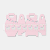 可愛いピンクとミントラマ柄 フェイバーボックス (折り畳みなし)