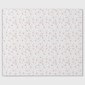 可愛いピンクと白のミニマルハート ラッピングペーパー (フラット)