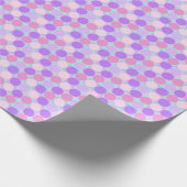 可愛いピンクと紫の幾何学模様 ラッピングペーパー (角)