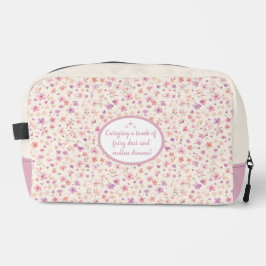 可愛いピンクと紫の花柄ポーチ ドップキット