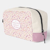 可愛いピンクと紫の花柄ポーチ ドップキット (右コーナー)