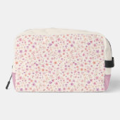 可愛いピンクと紫の花柄ポーチ ドップキット (裏面)