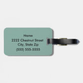 可愛いピンクと緑のアイスクリームコーン荷物タグ ラゲッジタグ (裏面横)