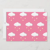 可愛いピンクにんじん付きバニー誕生日写真 招待状 (裏面)