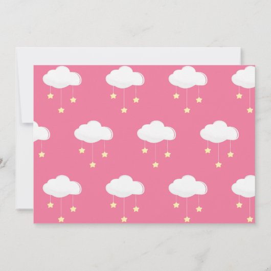 可愛いピンクにんじん付きバニー誕生日写真 招待状 (裏面)