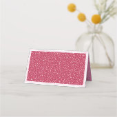 可愛いピンクのお洒落サンタクロースのクリスマスエスコート プレイスカード (裏面)