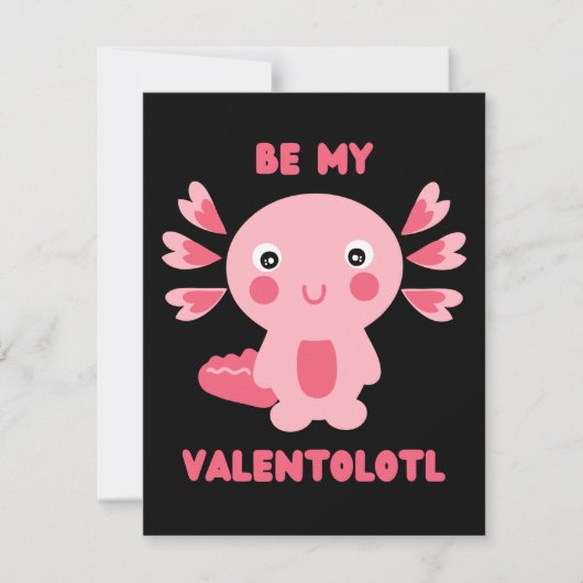 可愛いピンクのかわいい頼アキソロットの – Be my Valentolot ノートカード (正面)