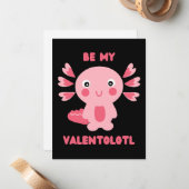 可愛いピンクのかわいい頼アキソロットの – Be my Valentolot ノートカード (正面/裏面インサイチュ)