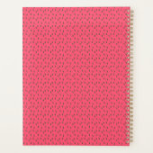 可愛いピンクのイチゴ柄の月刊&週刊 プランナー手帳 (裏面)