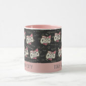 可愛いピンクのオハイオ愛のパターンMag マグカップ (中央)