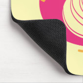 可愛いピンクのカラフル予測できなの鳥のマウスパッド マウスパッド (コーナー)