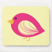 可愛いピンクのカラフル予測できなの鳥のマウスパッド マウスパッド (正面)