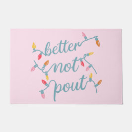 可愛いピンクのクリスマスを出さない方が良い ドアマット