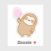 可愛いピンクのコットンキャンディスロッスビニールシール シール (シート)