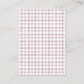 可愛いピンクのサボボホラマの赤ちゃんシャワー用ブック エンクロージャーカード (裏面)