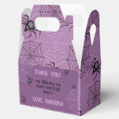 可愛いピンクのスパイダーハロウィーン誕生日お願いボックス フェイバーボックス (オープン)