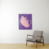 可愛いピンクのタディグレード水クマの漫画 タペストリー (インサイチュ)