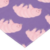 可愛いピンクのタディグレード水クマの漫画 テーブルクロス (アングル)