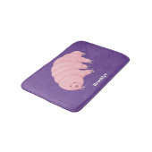 可愛いピンクのタディグレード水クマの漫画 バスマット (アングル)