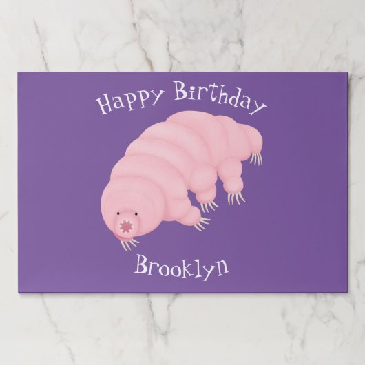 可愛いピンクのタディグレード水クマの漫画 ペーパーパッド (正面)