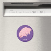 可愛いピンクのタディグレード水クマの漫画 マグネット (インサイチュ (食洗機))