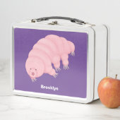 可愛いピンクのタディグレード水クマの漫画 メタルランチボックス (インサイチュ)