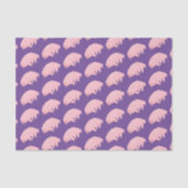 可愛いピンクのタディグレード水クマの漫画 薄葉紙 (正面)