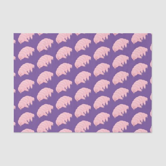 可愛いピンクのタディグレード水クマの漫画 薄葉紙 (正面)