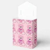 可愛いピンクのテディベア柄お願いボックス フェイバーボックス (オープン)