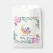 可愛いピンクのドラゴンと牡丹ガール赤ちゃんシャワー フェイバーバッグ (正面)
