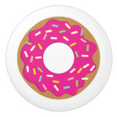 可愛いピンクのドーナツのドアと引き出しプルノブ セラミックノブ (正面)