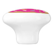 可愛いピンクのドーナツのドアと引き出しプルノブ セラミックノブ (側面)