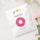 可愛いピンクのドーナツ感謝してい誕生日あなたパーティー好意バッグ フェイバーバッグ (封をした状態)