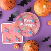 可愛いピンクのハロウィーンのカスタマイズ