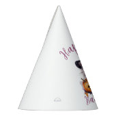 可愛いピンクのハロウィーン誕生日パーティキッテンカボチャ パーティーハット (左)