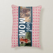 可愛いピンクのハートパター最高のンMom 2写真 アクセントクッション (裏面(縦))