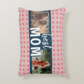 可愛いピンクのハートパター最高のンMom 2写真 アクセントクッション (正面(垂直))