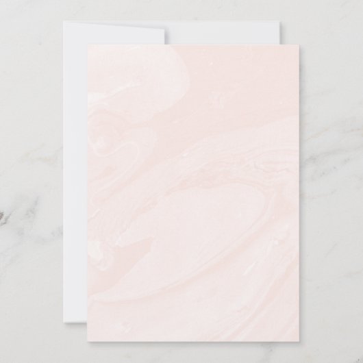 可愛いピンクのバニーをテーマにしたパステルモダンの1回目の誕生日 招待状 (裏面)