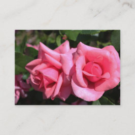 可愛いピンクのバラの花プロフェッショナル 名刺