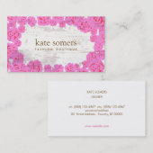 可愛いピンクのバラ素朴、老木、シックなデザイナー 名刺 (正面/裏面)