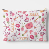 可愛いピンクのバレンタイン アクセサリーポーチ (裏面)