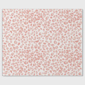 可愛いピンクのヒョウ柄 ラッピングペーパー (フラット)